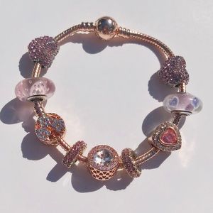 **2-DAY SALE*Pandora Rose Gold Raving Rhinestones